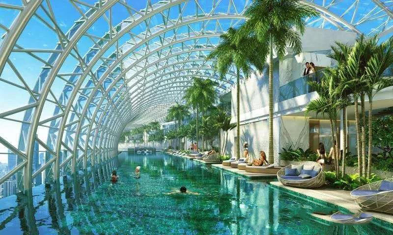 “重庆之帆” 上即将呈现国内海拔最高无边际泳池 “重庆之帆” 上即将呈现国内海拔最高无边际泳池